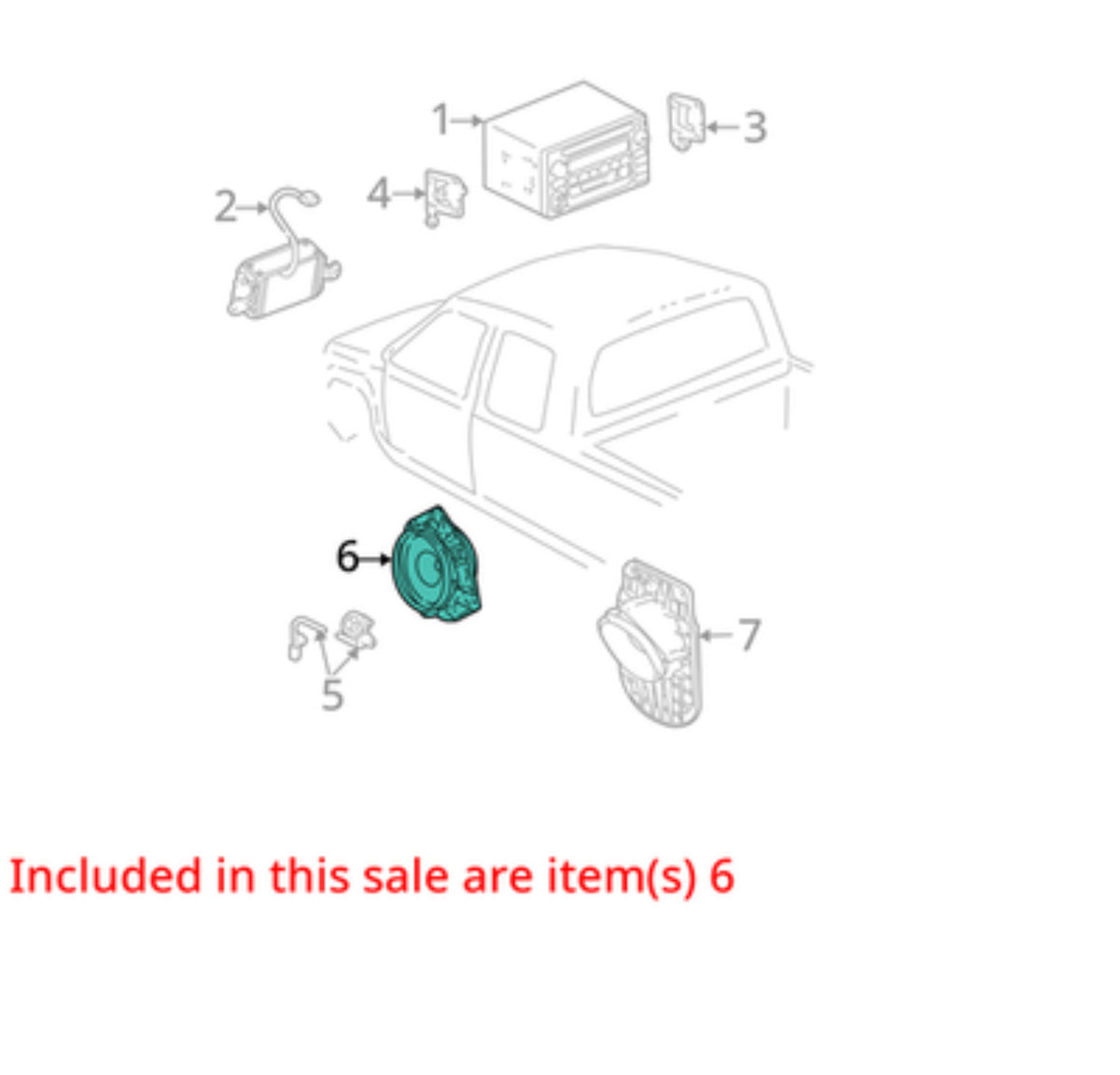 2000-2004 Toyota Tundra Front Left Door Speaker OEM 86160-0C040
