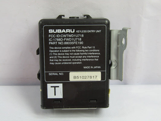 2000-2007 Subaru Impreza Outback Keyless Entry Module 88035FE190 OEM