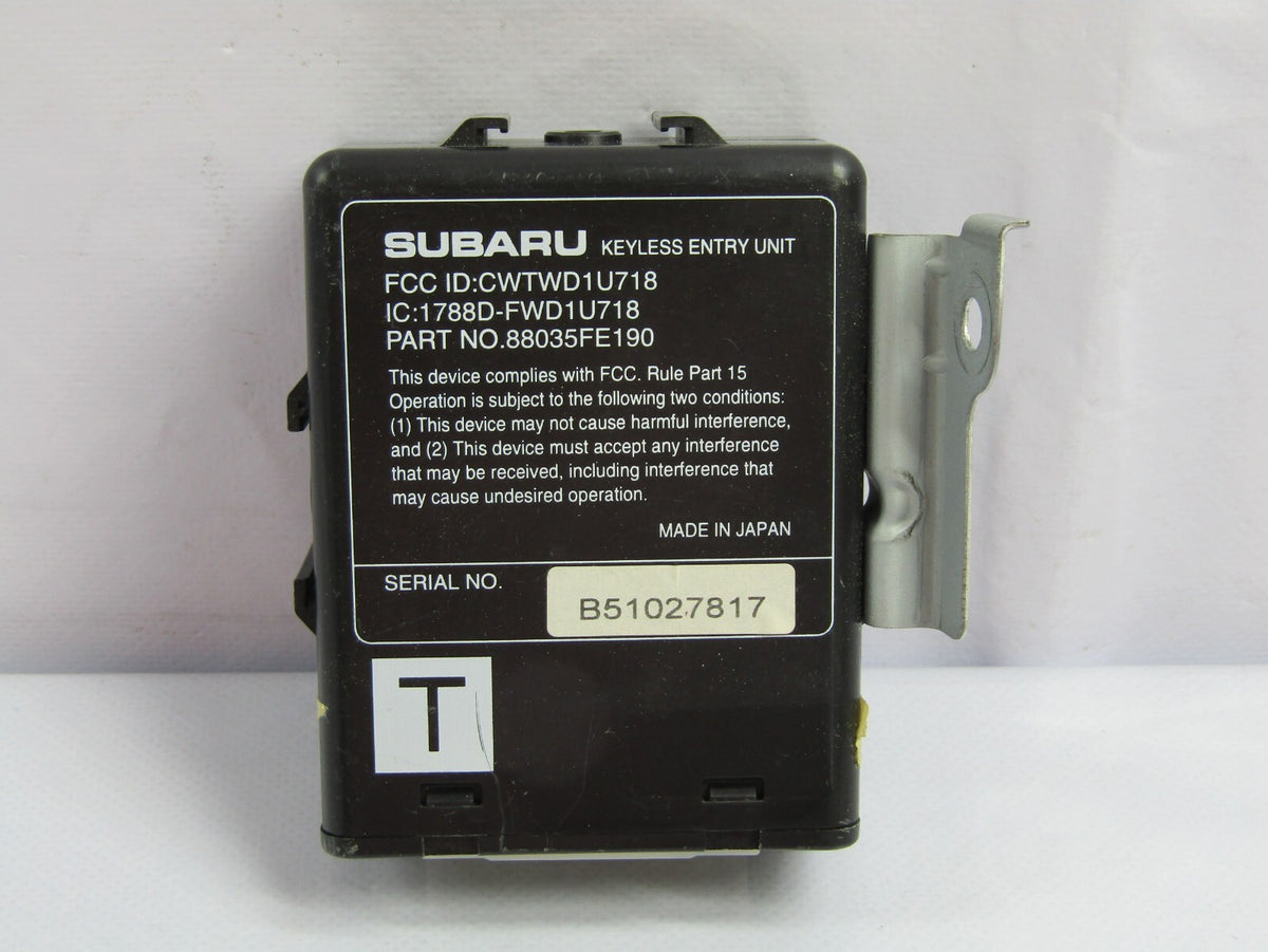 2000-2007 Subaru Impreza Outback Keyless Entry Module OEM 88035FE190