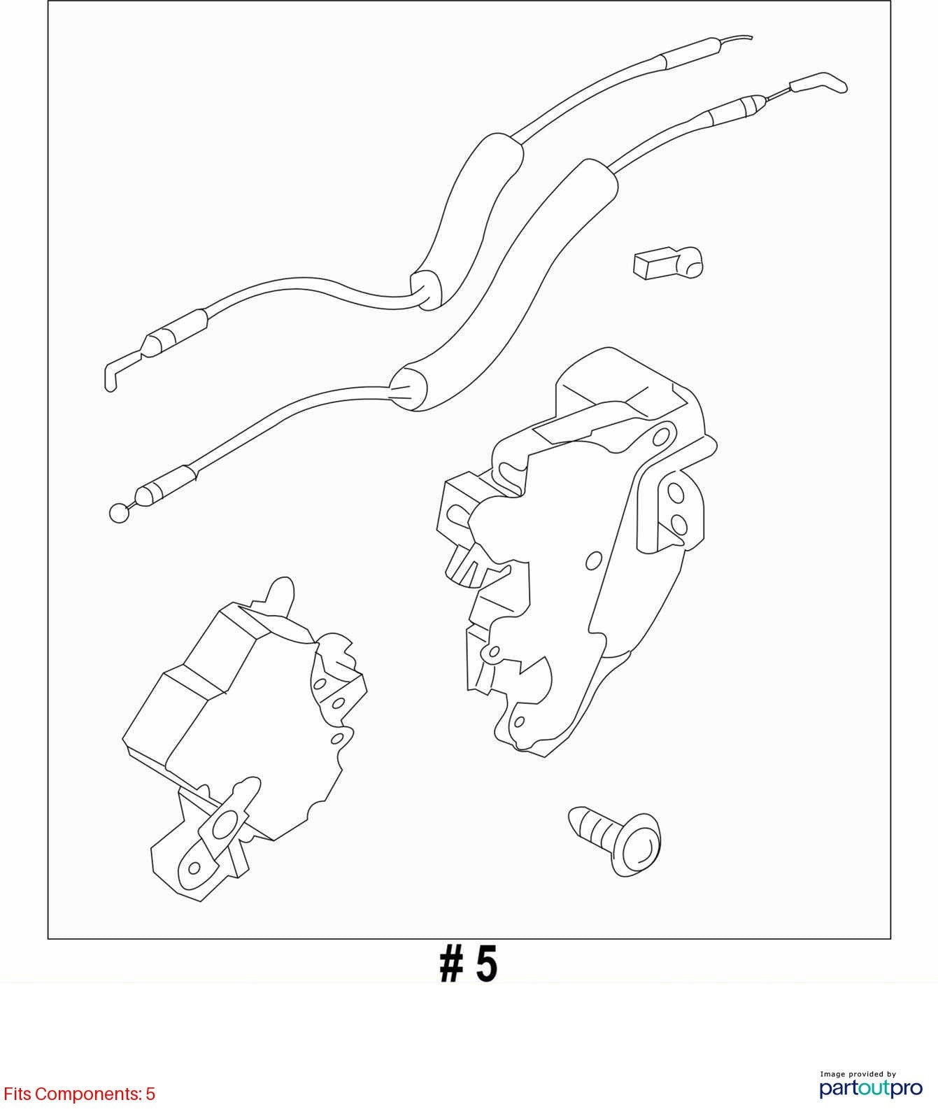 2003-2008 Subaru Forester Rear Right Door Latch Lock Actuator OEM