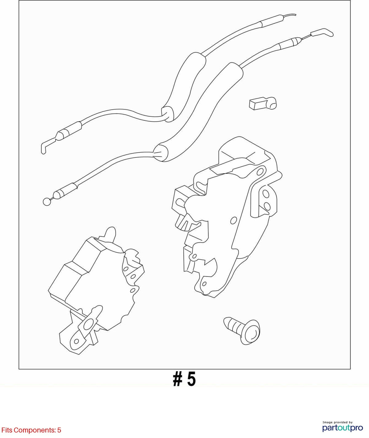 2003-2008 Subaru Forester Rear Right Door Latch Lock Actuator OEM 61035SA001