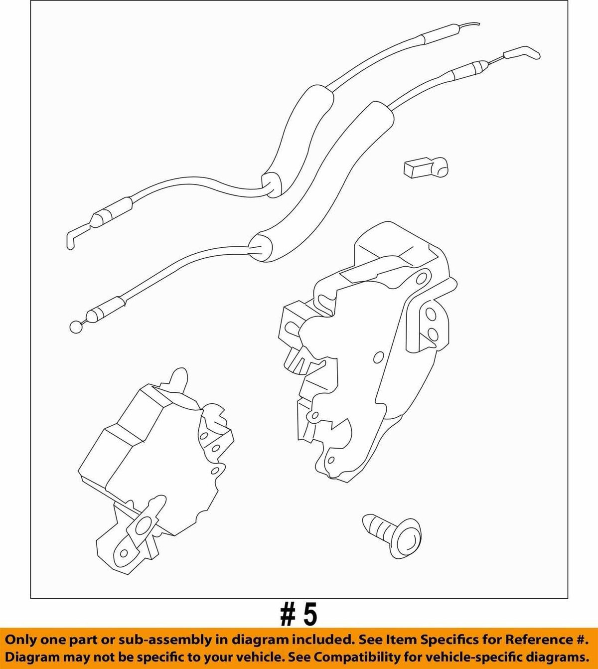 2003-2008 Subaru Forester Rear Right Door Latch Lock Actuator OEM 61035SA001