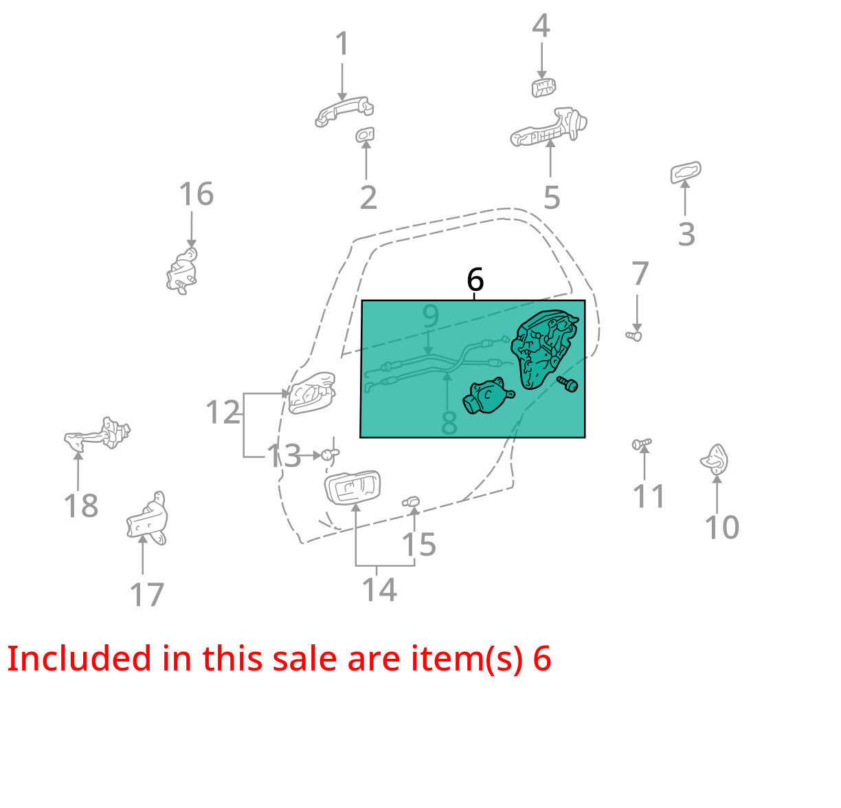 2001-2007 Toyota Highlander Right Rear Door Latch Lock Actuator OEM