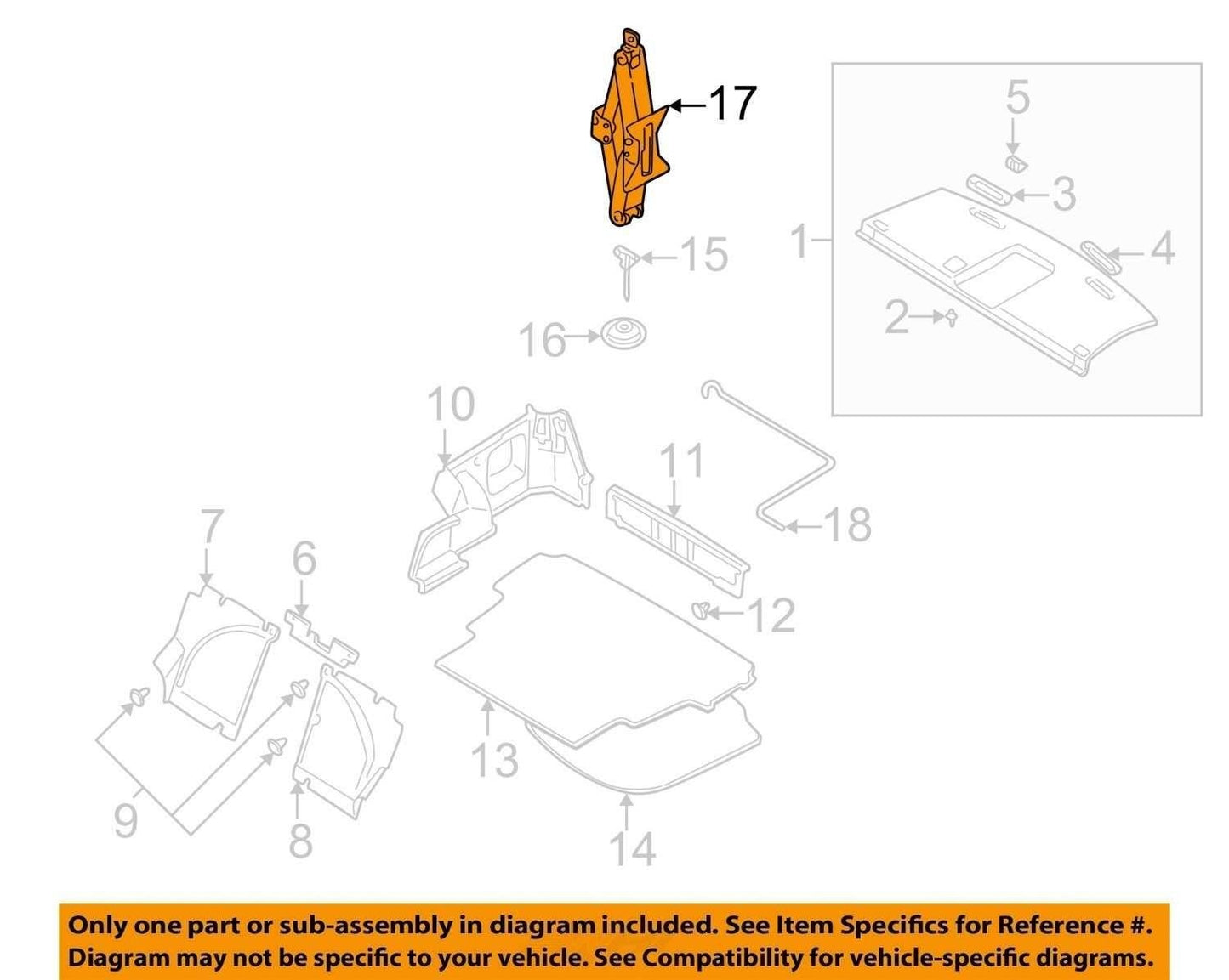 2002-2007 Subaru Wrx Impreza Wagon Emergency Spare Tire Scissor Jack Lift OEM