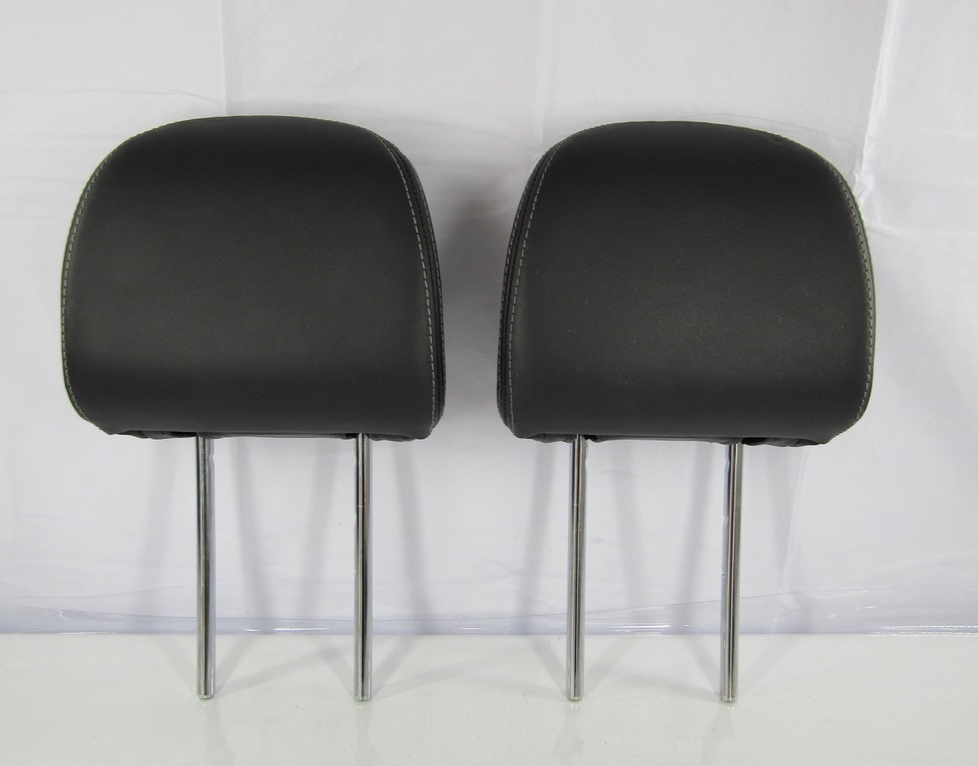 2014-2018 Subaru Forester Front Headrest Set Black Leather OEM