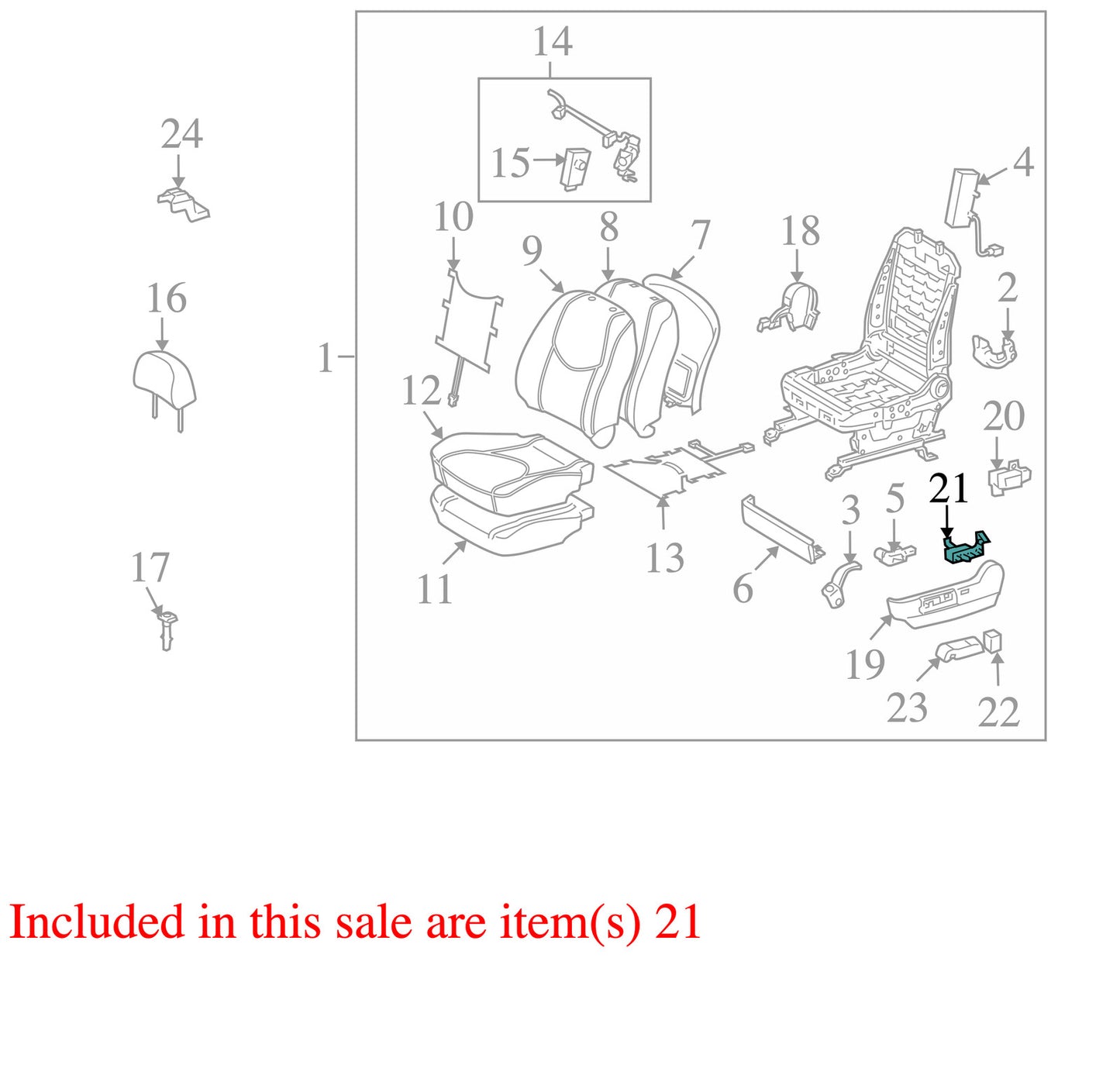 2006-2012 Toyota RAV4 Left Front Power Seat Switch Gray OEM