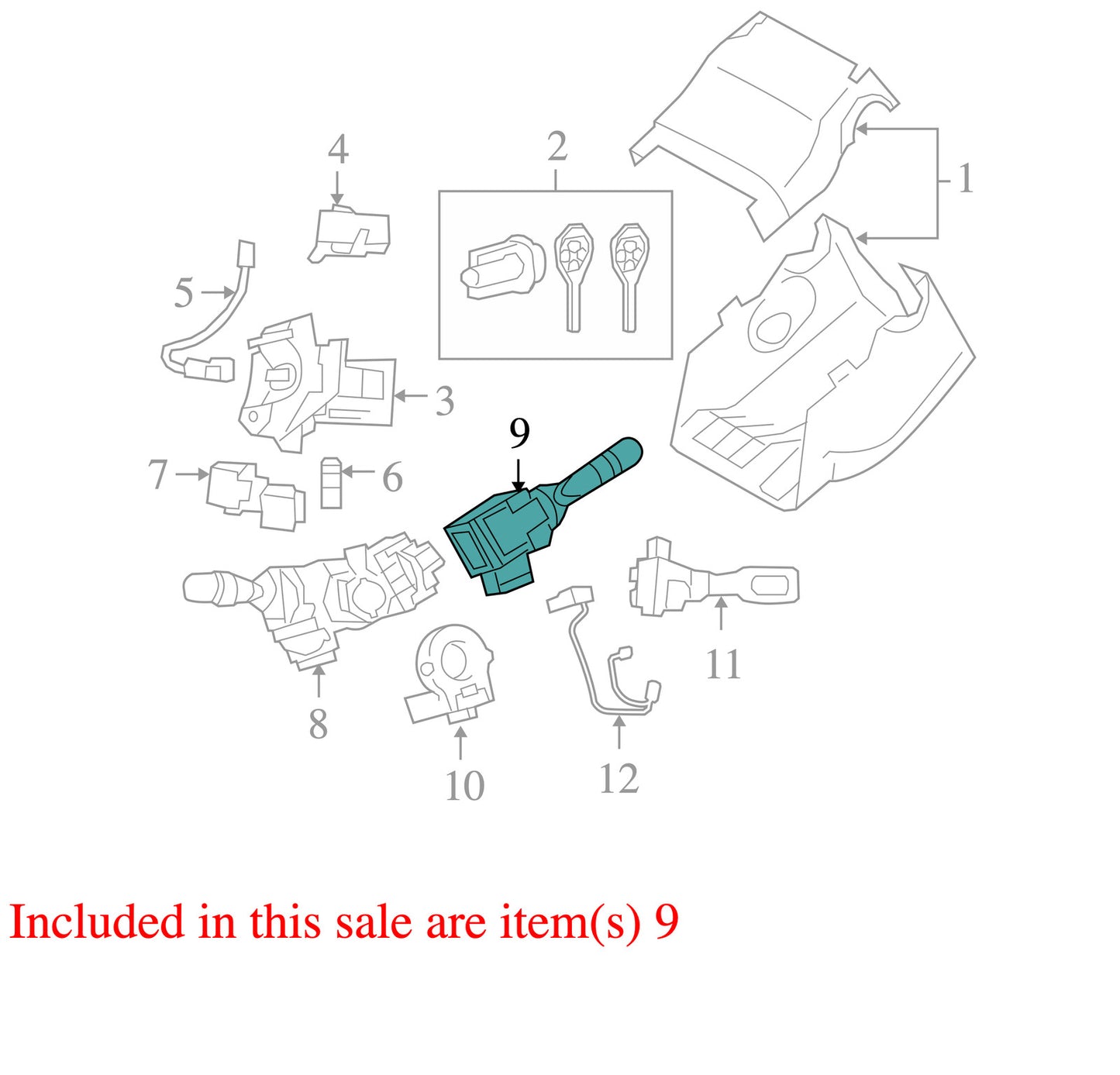 2006-2012 Toyota RAV4 Windshield Wiper Switch OEM