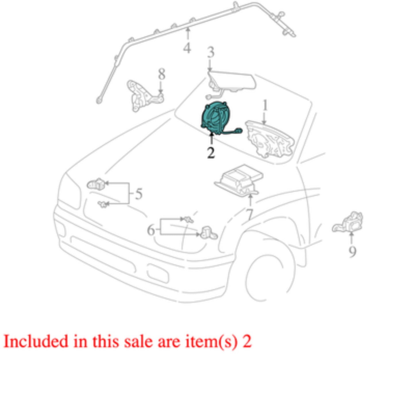 2001-2007 Toyota Sequoia Steering Column Clock Spring Clockspring OEM