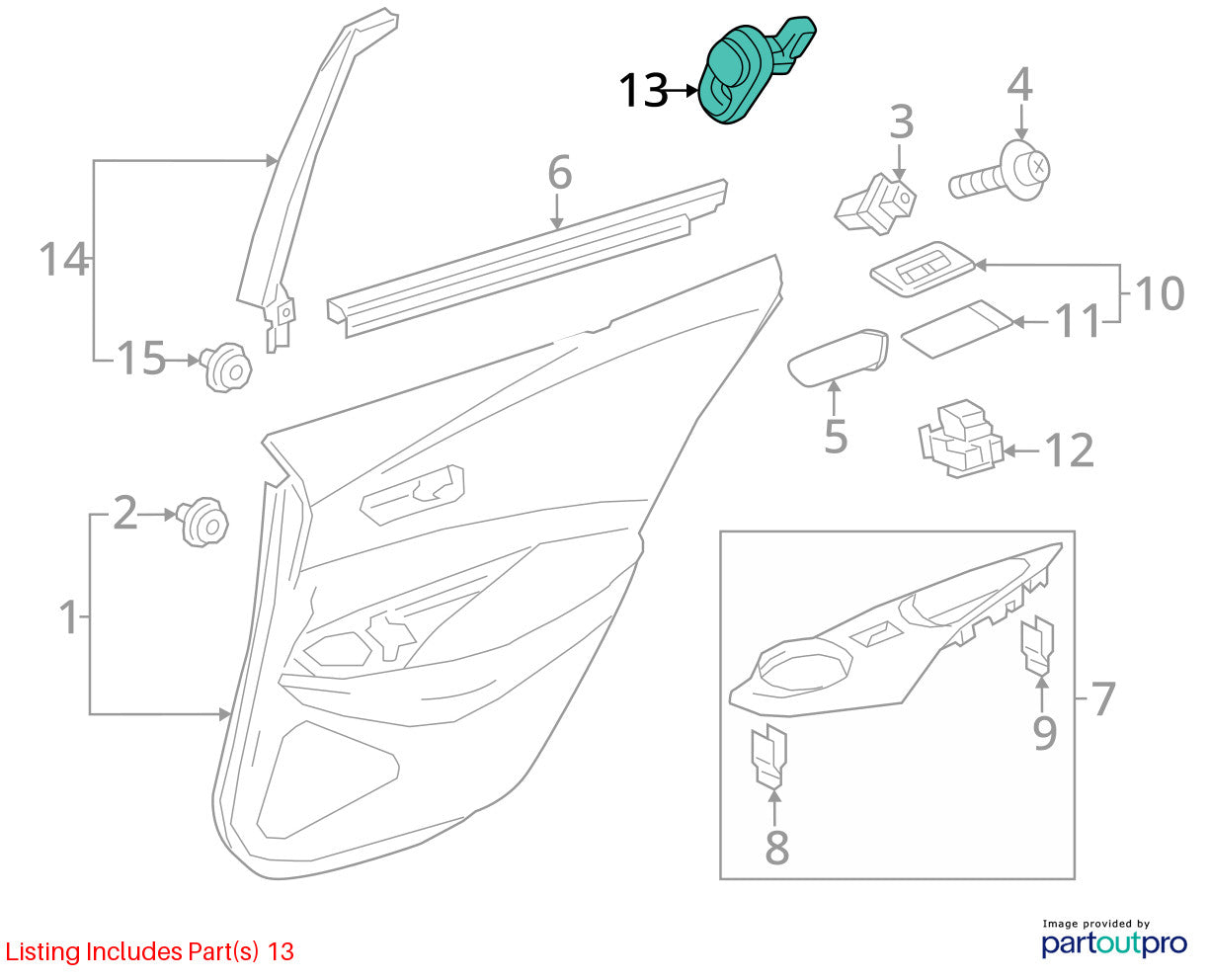 2005-2024 Toyota RAV4 Door Jamb Switch Open Ajar Dome Light Sensor OEM