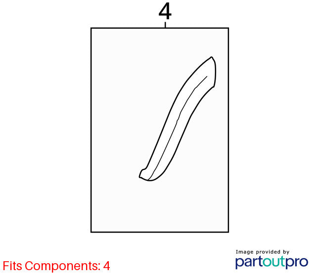 2001-2004 Toyota Sequoia Rear Right Door Molding Trim Flare