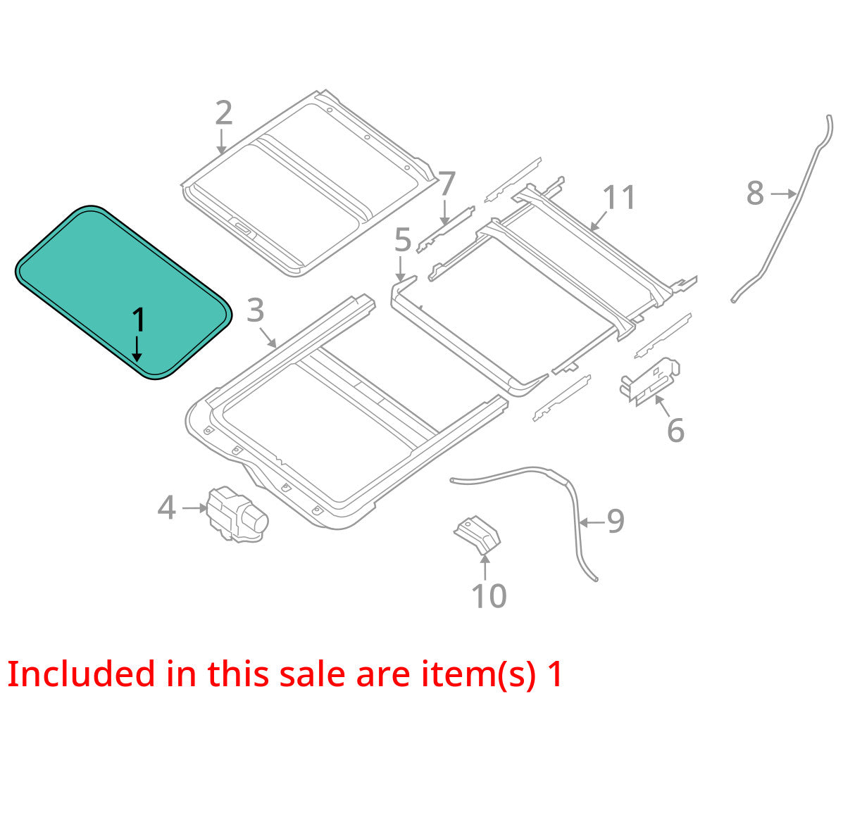 2008-2012 Nissan Altima Sunroof Glass Sun Moon Roof Top OEM 91210-9HA0B