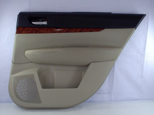 2010-2014 Subaru Outback Right Rear Interior Door Panel Card Ivory Leather OEM