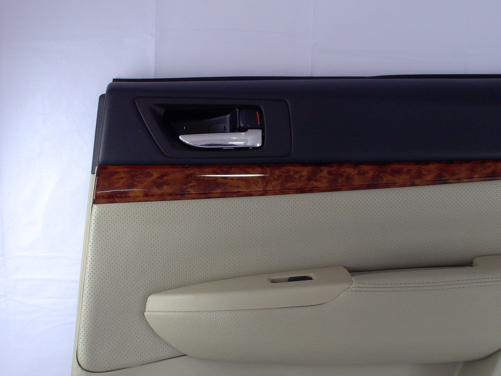 2010-2014 Subaru Outback Right Rear Interior Door Panel Card Ivory Leather OEM