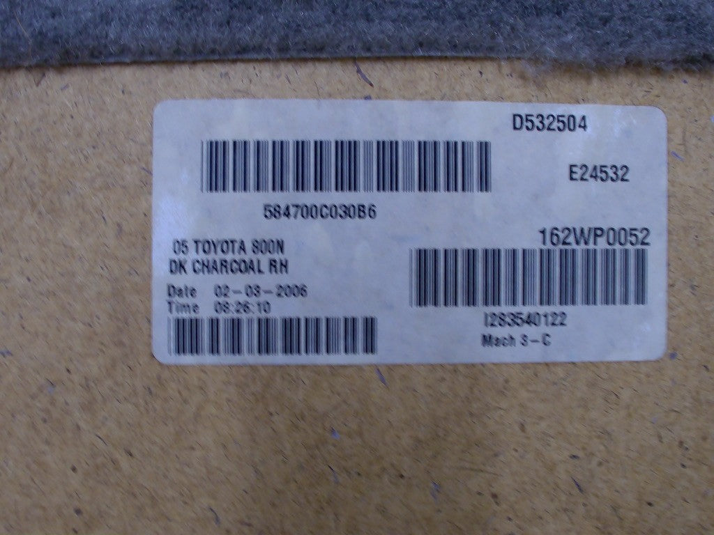 2004-2006 Toyota Tundra Double Cab Floor Storage Lid Gray Compartment OEM