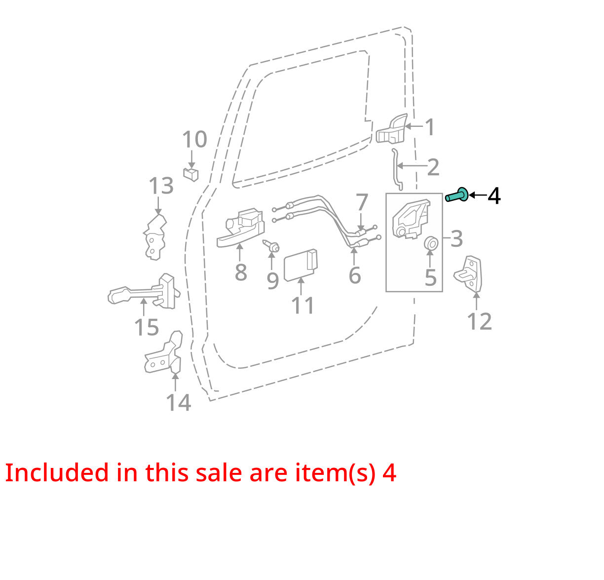 2001-2003 Toyota Prius Door Latch Lock Mounting Screw Bolt (X3) OEM