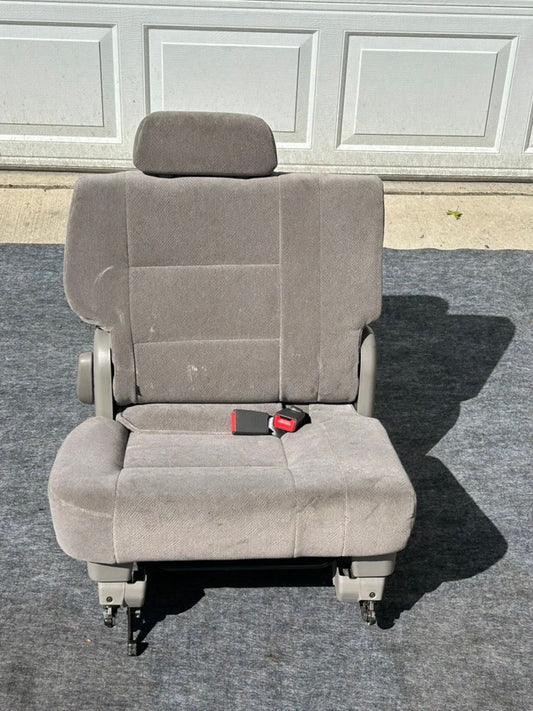 2001-2004 Toyota Sequoia Back Seat 3rd Row Right Side Gray Cloth OEM