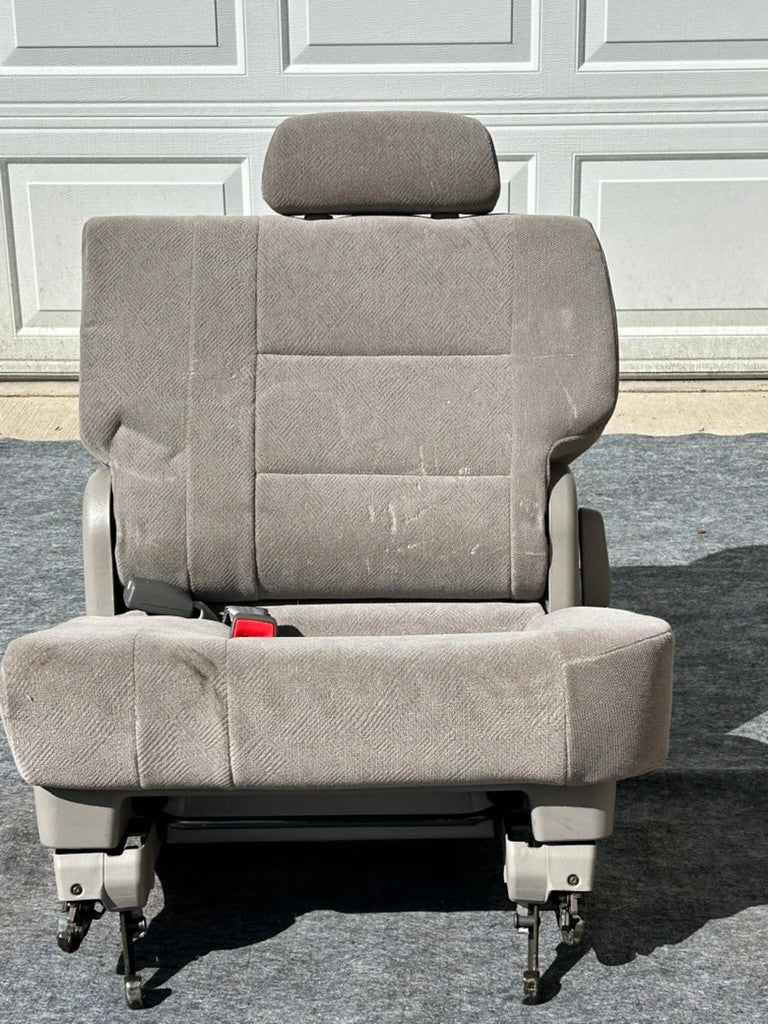 2001-2004 Toyota Sequoia Back Seat 3rd Row Left Side Gray Cloth OEM - Used
