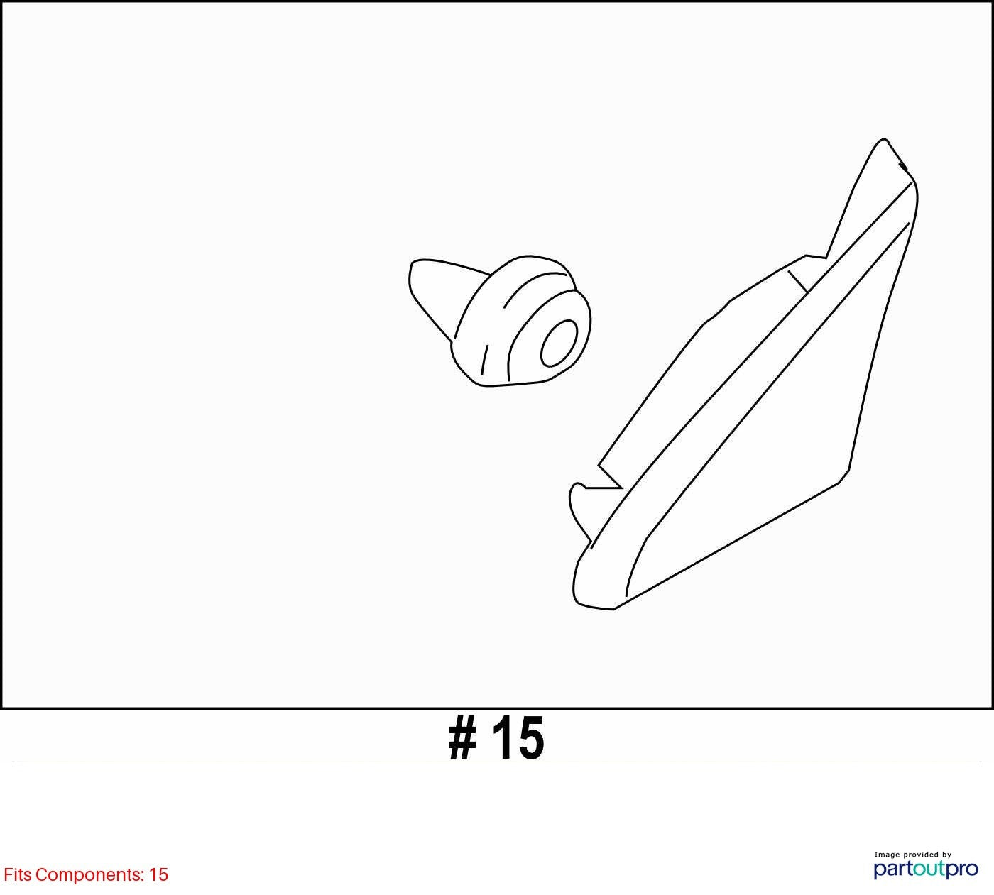 2010-2014 Subaru Outback Front Right Side Interior Mirror Corner Cover Gusset OE