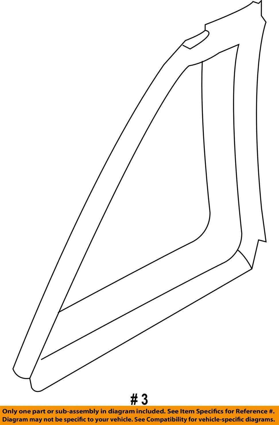 2010-2014 Subaru Legacy Sedan Rear Left Quarter Window Glass OEM