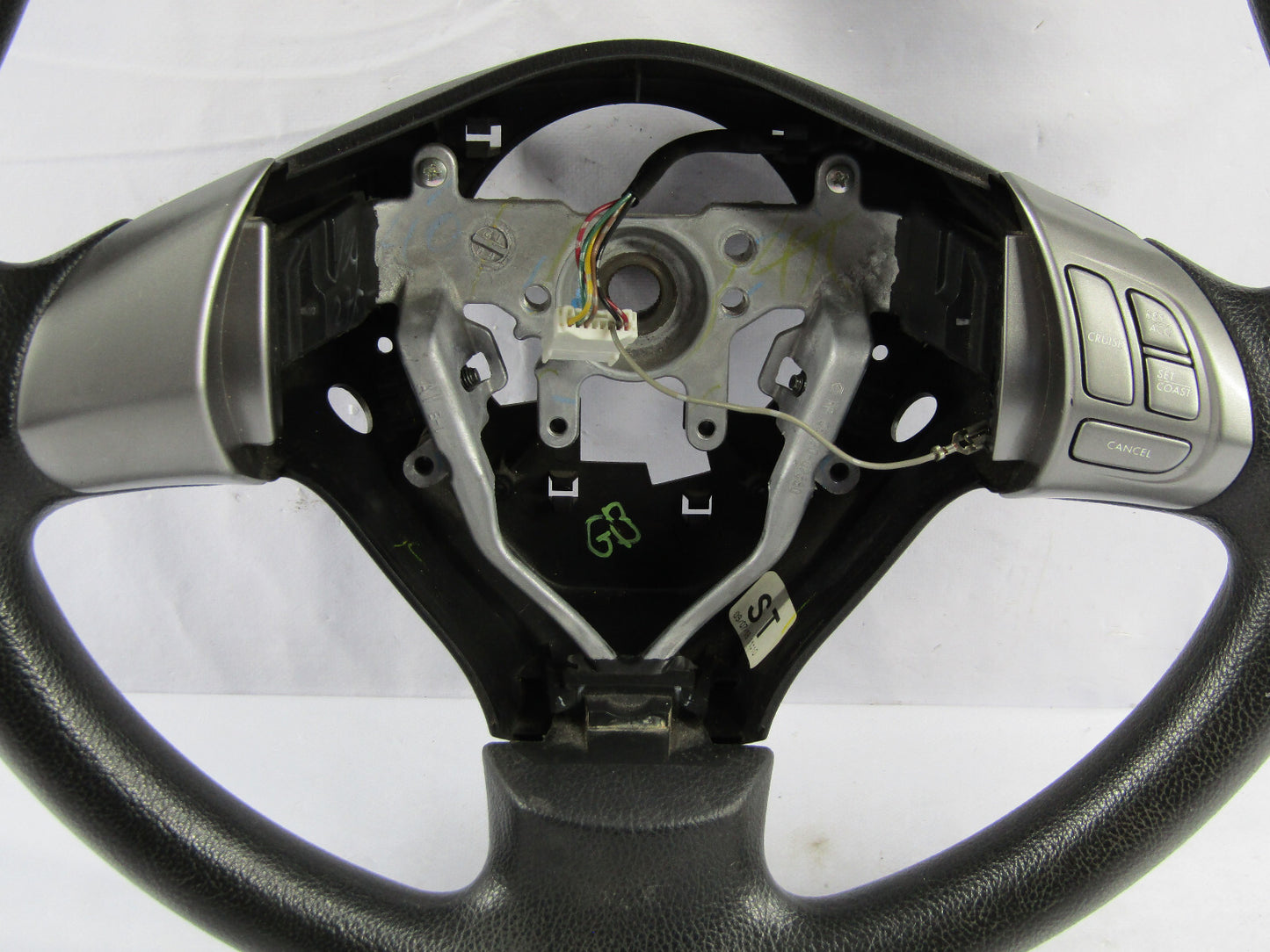 2008-2010 Subaru Impreza Steering Wheel with Cruise Control Black and Silver OEM