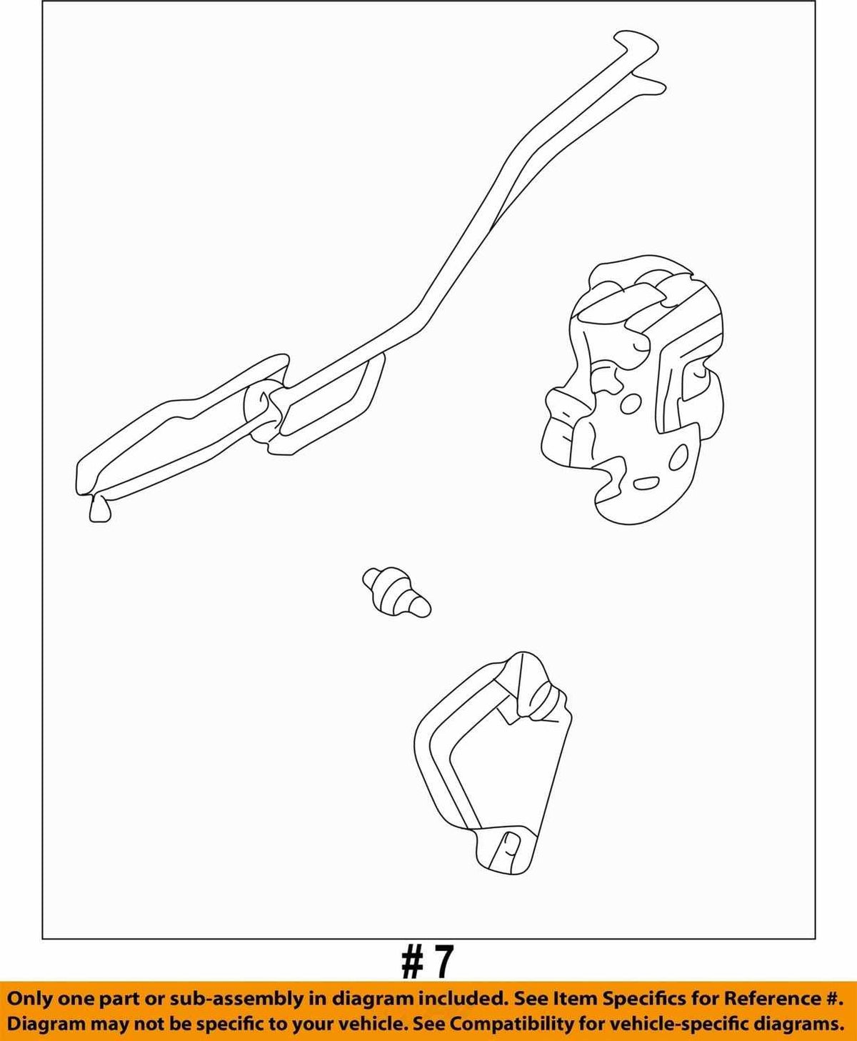 2002-2007 Subaru Impreza Left Rear Door Latch Lock Actuator OEM 61035FE011