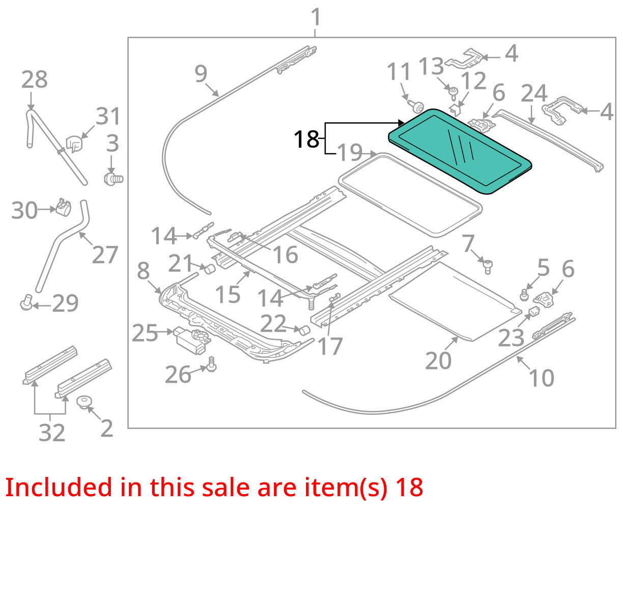 2006-2013 Suzuki Grand Vitara Sunroof Glass Factory OEM 78711-65J00