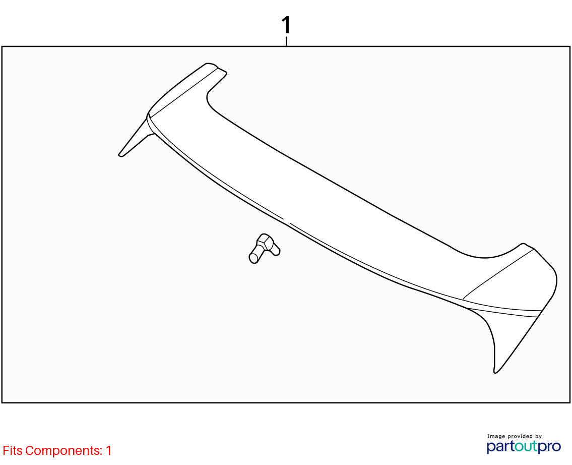 2017-2022 Kia Sportage Rear Spoiler W 3rd Brake Light 87210D9000 White UD