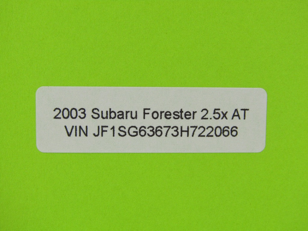 2003-2004 Subaru Forester Air Intake Cleaner Tube Duct Pipe Hose Unit A12SA00