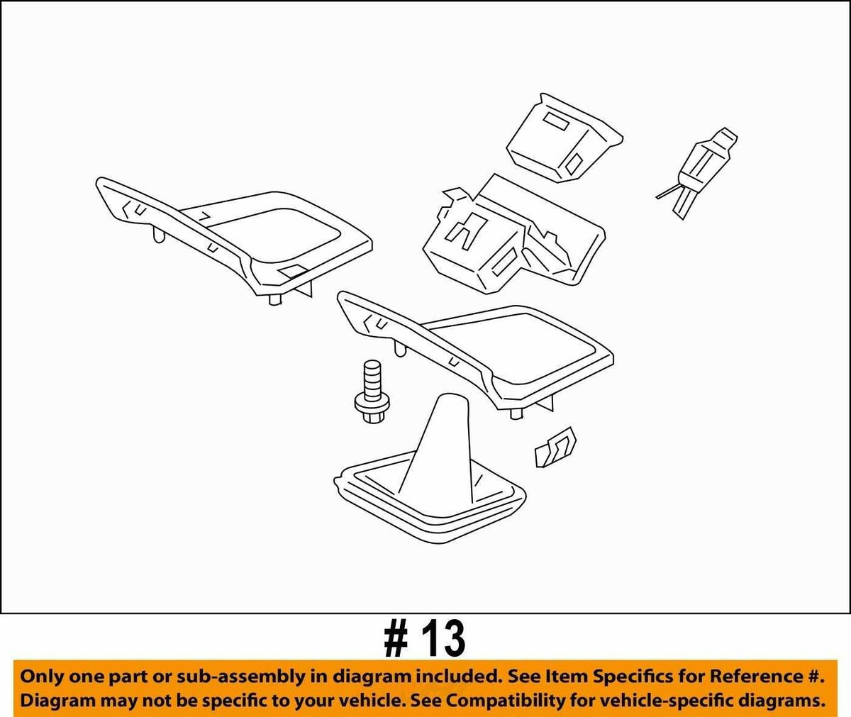 2003-2006 Subaru Forester Center Console Shift Silver Bezel Cover OEM 92121SA040