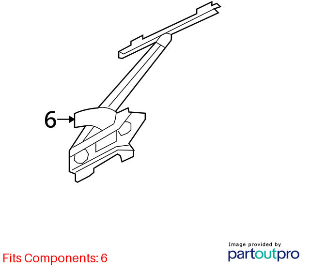 2007-2012 Mitsubishi Outlander Right Rear Window Regulator & Motor OEM