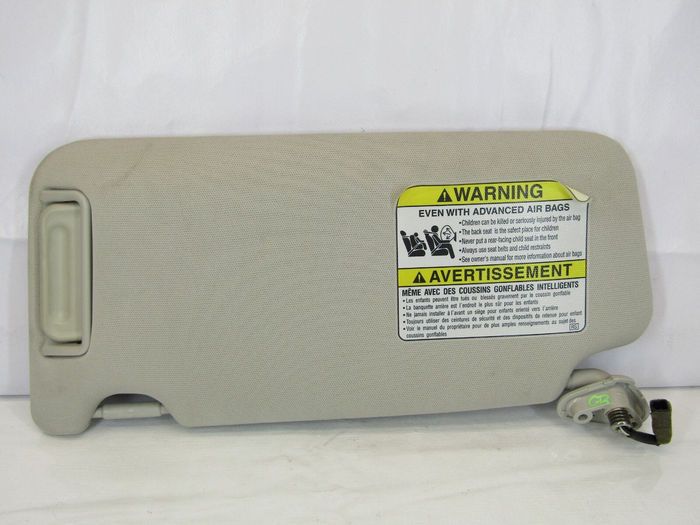 2010-2012 Subaru Legacy Right Side Sun Visor Gray 92011AJ07AME OEM