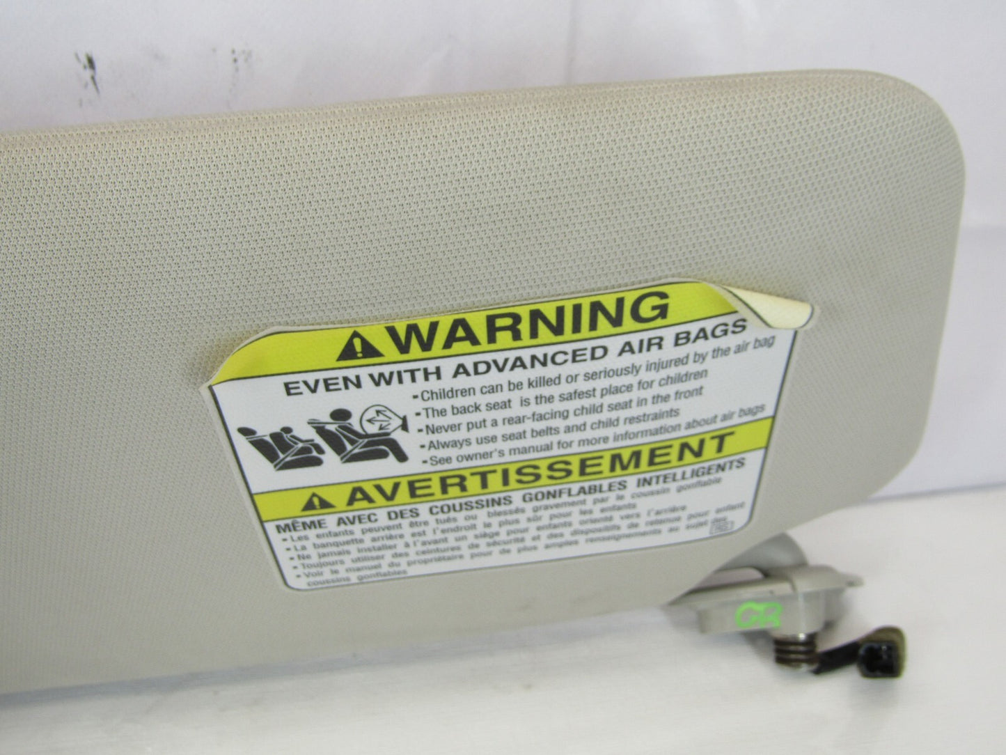 2010-2012 Subaru Legacy Right Side Sun Visor Gray 92011AJ07AME OEM