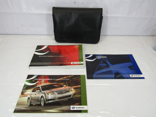 2010 Subaru Legacy or Outback Owner's Manual Guide with Leather Case OEM
