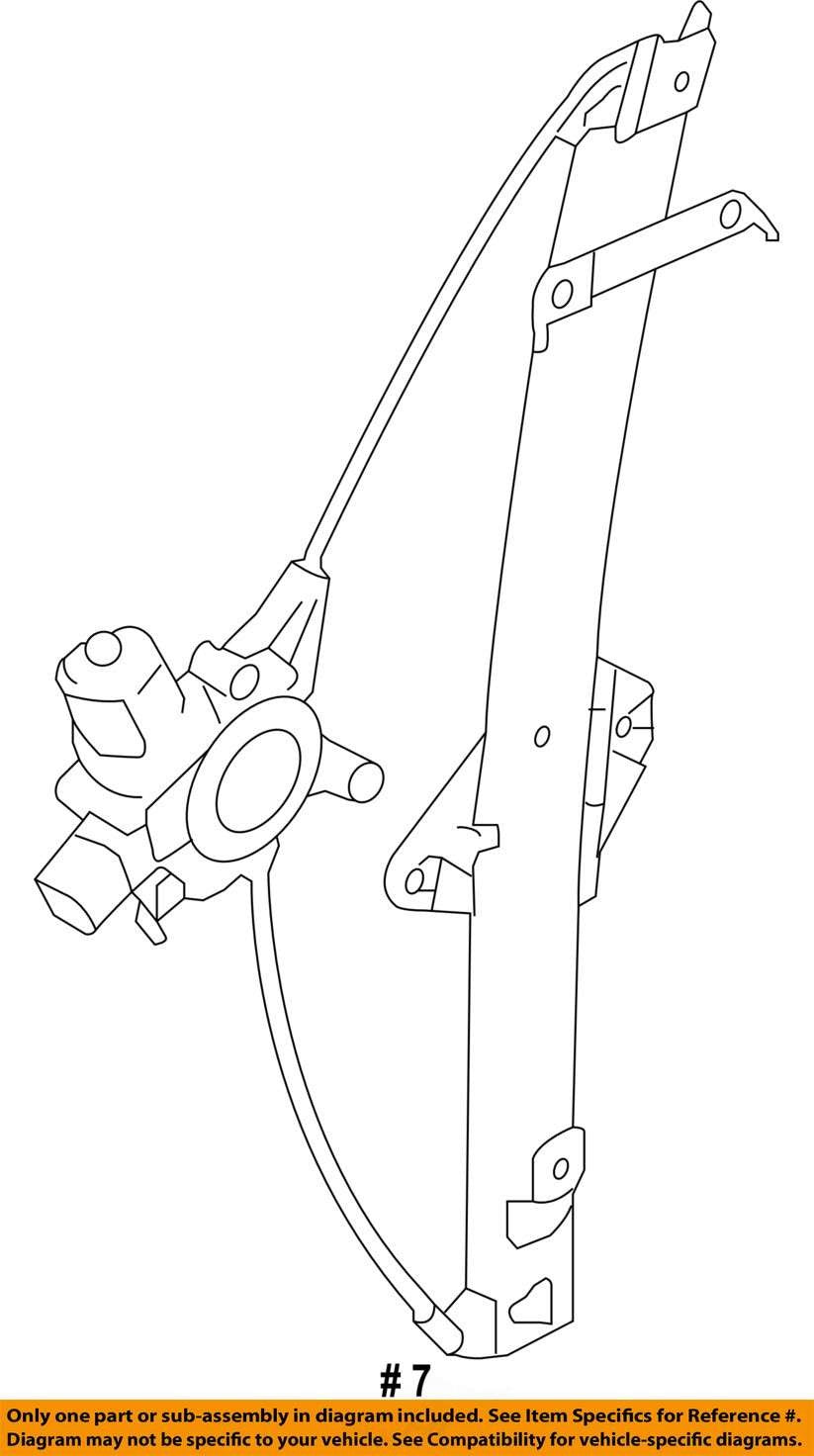 2010-2014 Subaru Outback Rear Right Window Regulator & Motor OEM