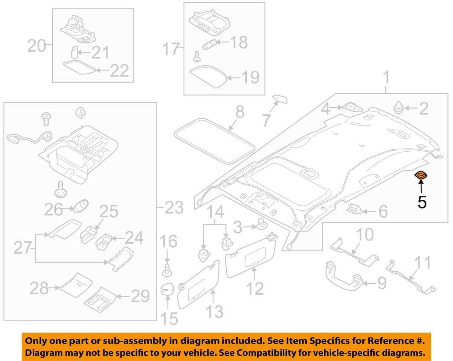 2010-2014 Subaru Outback Top Tether Anchor Hook Cap Beige Trim Cover OEM