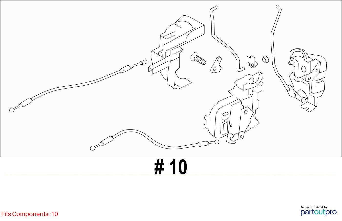 2010-2014 Subaru Outback Right Front Door Lock Actuator Latch OEM