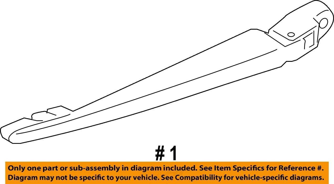 2009-2014 Subaru Outback Rear Glass Wiper Arm and Blade OEM