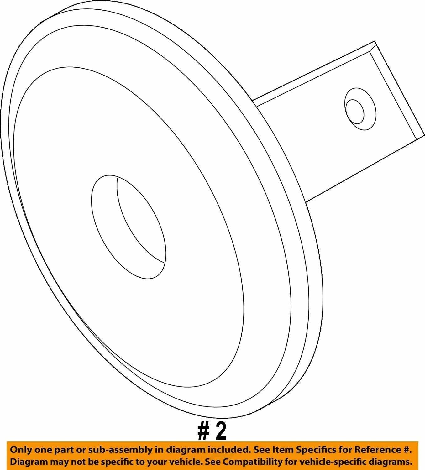 2010-2014 Subaru Outback Low Note Horn 86012AG10A OEM