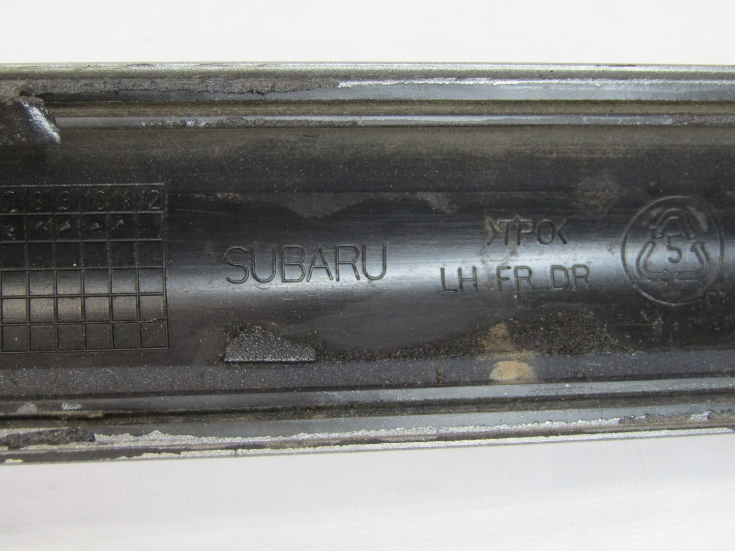 2008-2010 Subaru Impreza Left Front Door Molding Moulding Silver Trim OEM