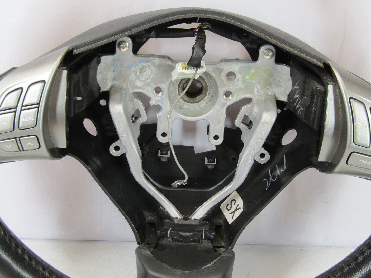 2008 Subaru Impreza Steering Wheel with Cruise Control Black and Silver OEM