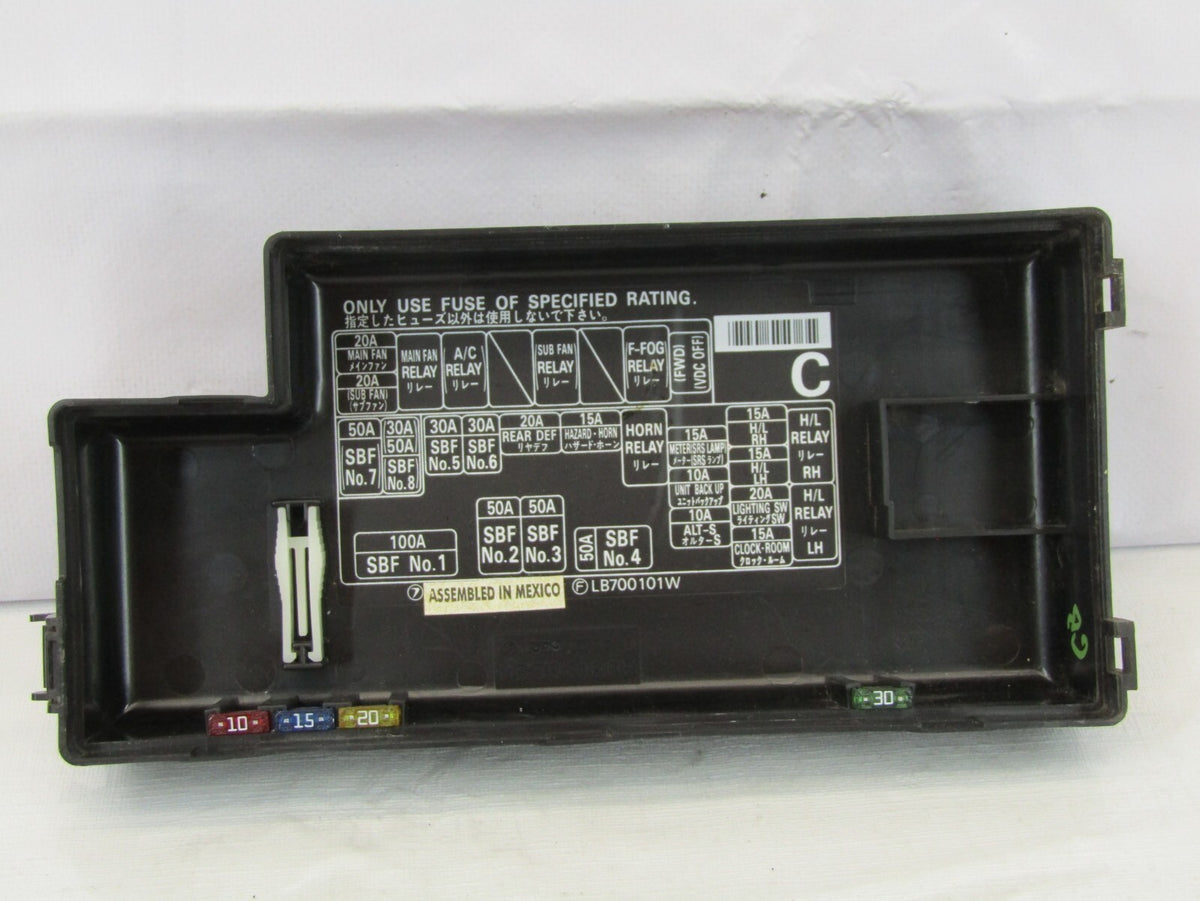 00-04 Subaru Legacy Outback Main Fuse Relay Box Cover Lid Trim OEM 82231AE01A
