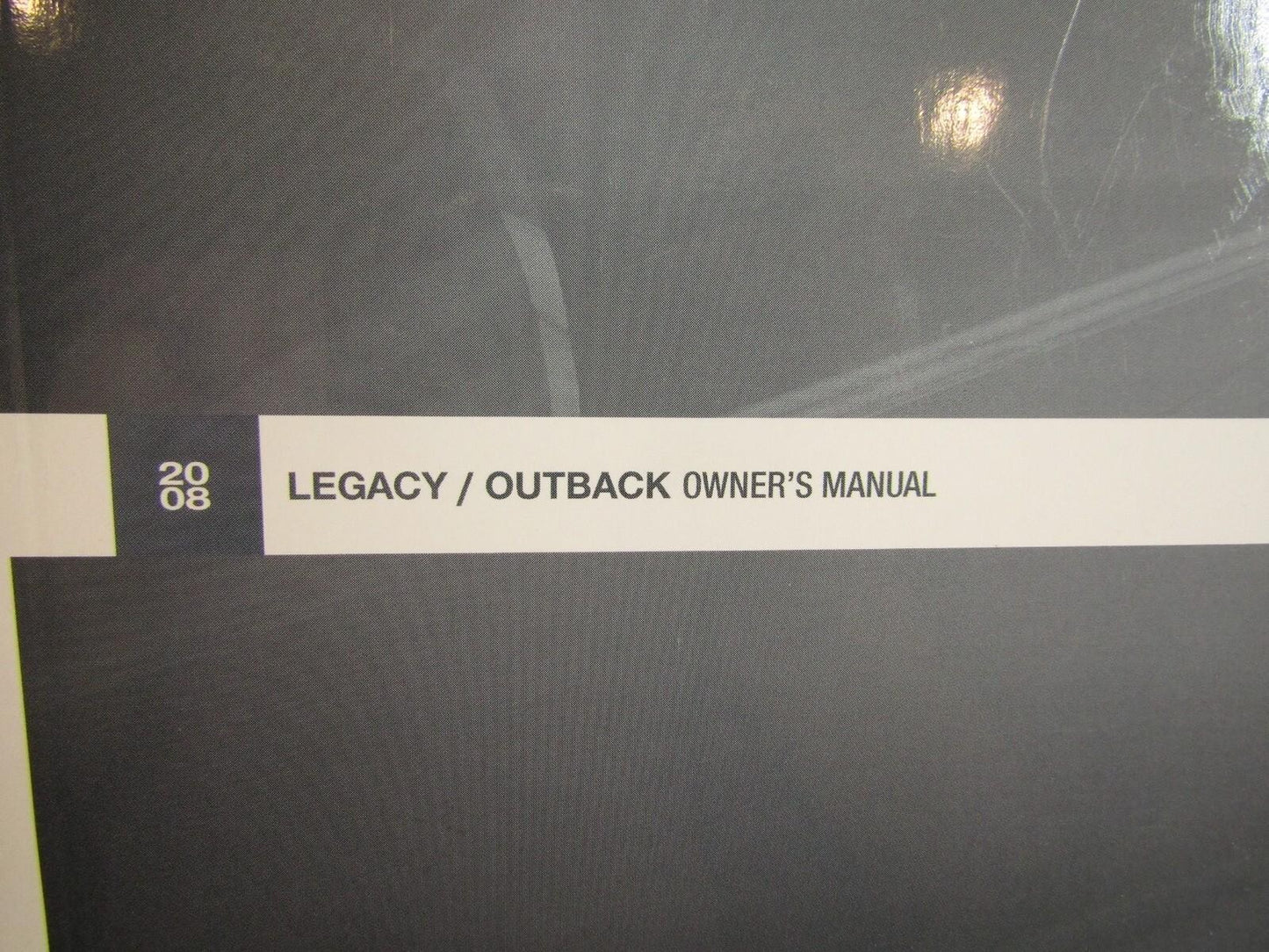 2008 Subaru Legacy Outback Owner's Manual Guide with Leather Case OEM