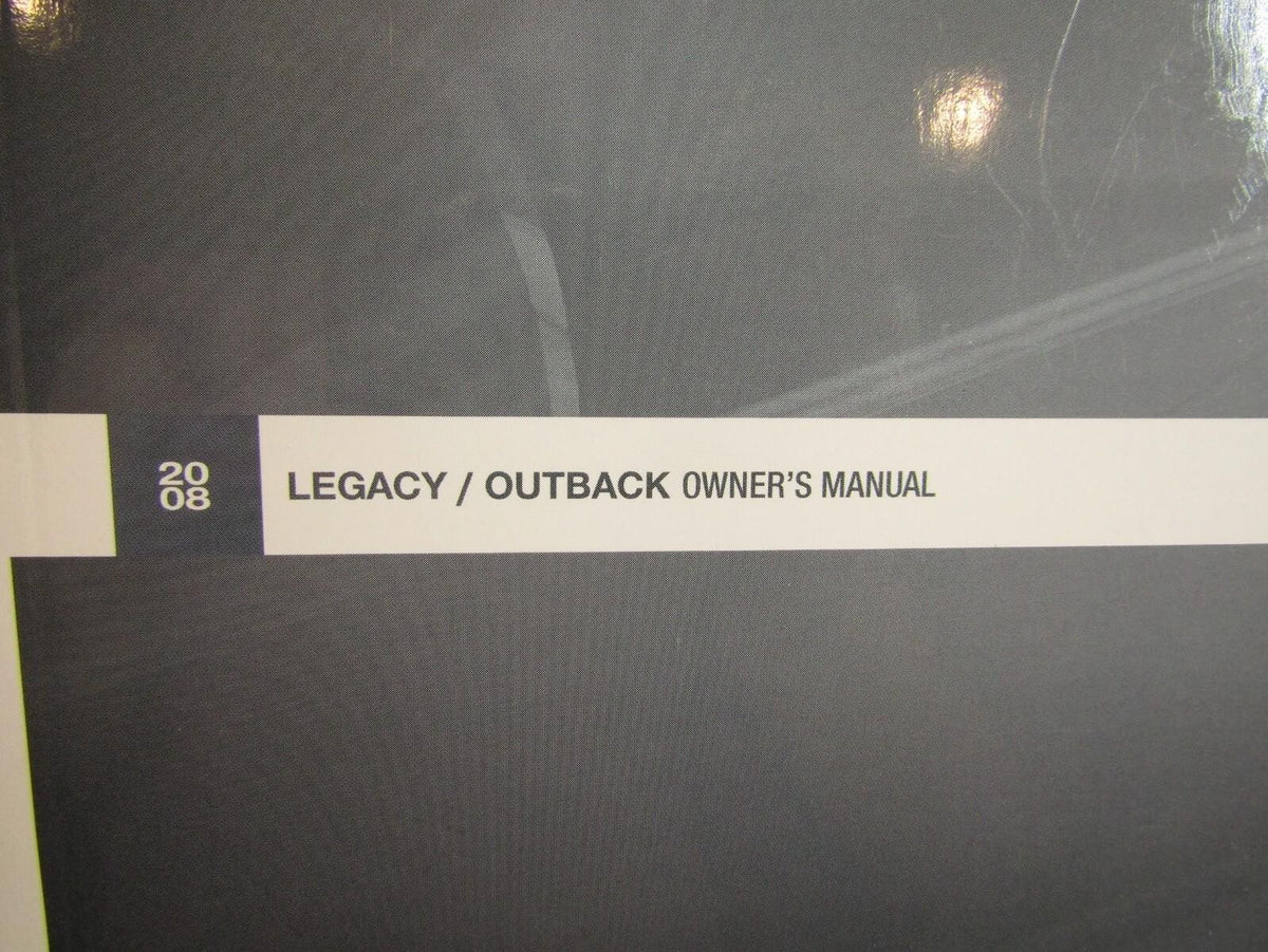 2008 Subaru Legacy Outback Owner's Manual Guide with Leather Case OEM