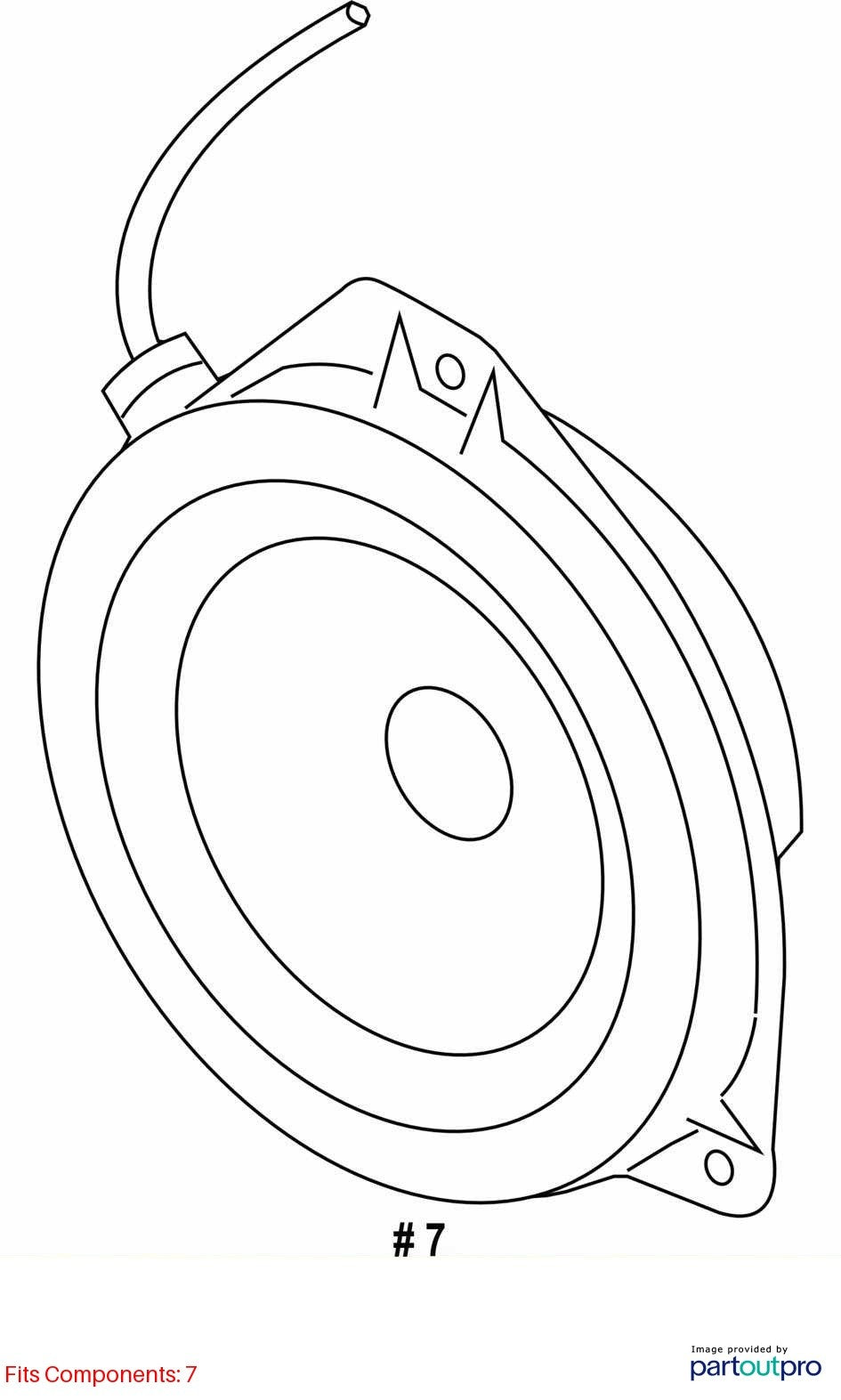 2005-2009 Subaru Outback Left Tweeter Speaker LH 86301AG61A OEM