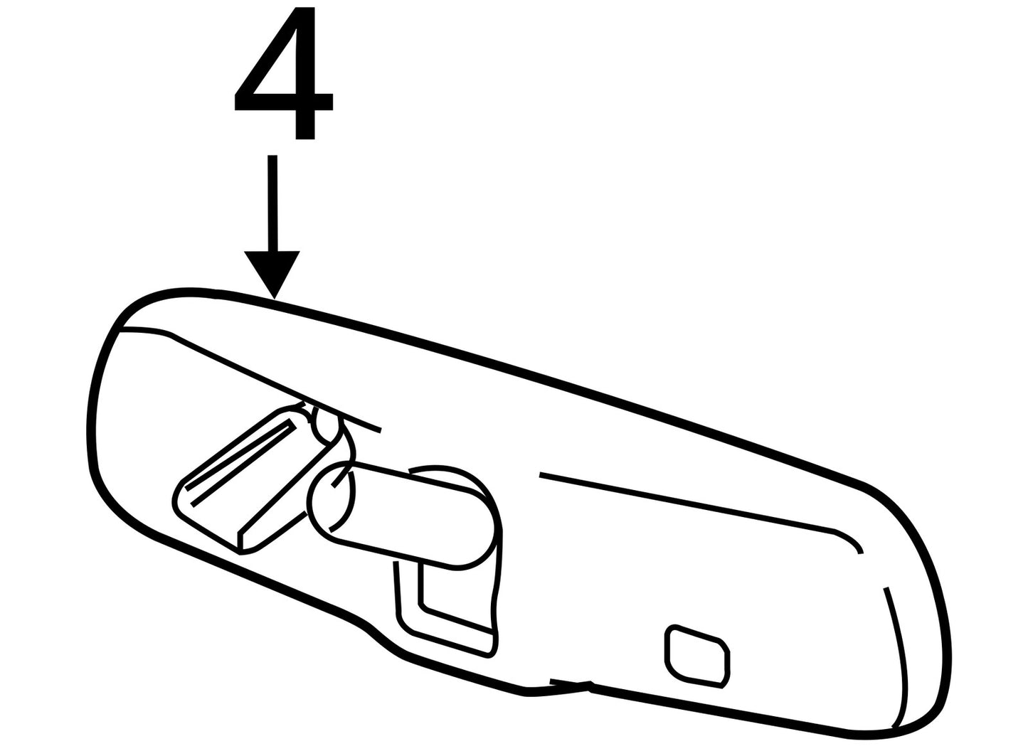 2010-2016 Toyota Highlander Rear View Interior Mirror with Autodim E11015892 OEM