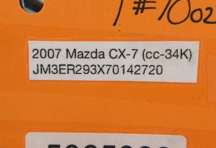 2007-2009 Mazda CX-7 Rear Liftgate Finish Panel Emblem Badge EG21-50811 Trim OEM