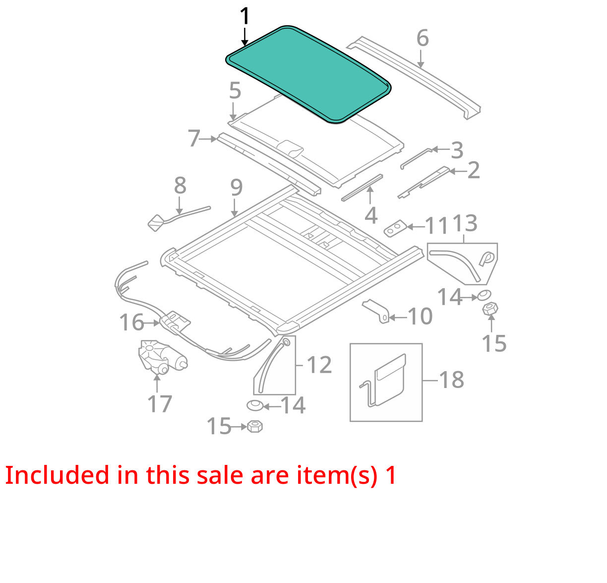 2005-2009 Hyundai Tucson Sunroof Roof Glass Window 816102E000 OEM