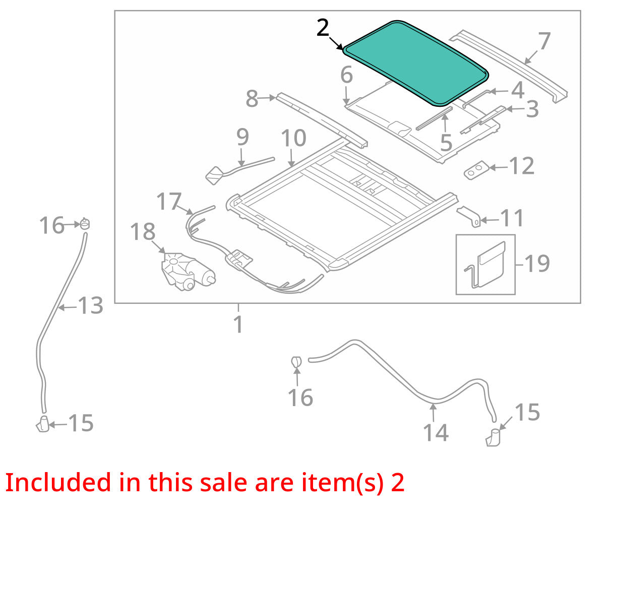 2005-2010 Kia Sportage Sunroof Glass Roof Window 816101F000 OEM