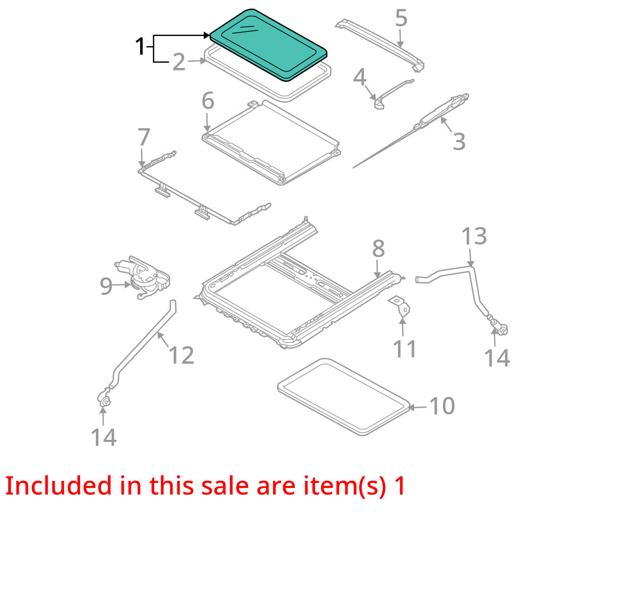 2004-2009 Mazda 3 Sunroof Sun Roof Glass Moonroof Factory OEM BP4M-69-810