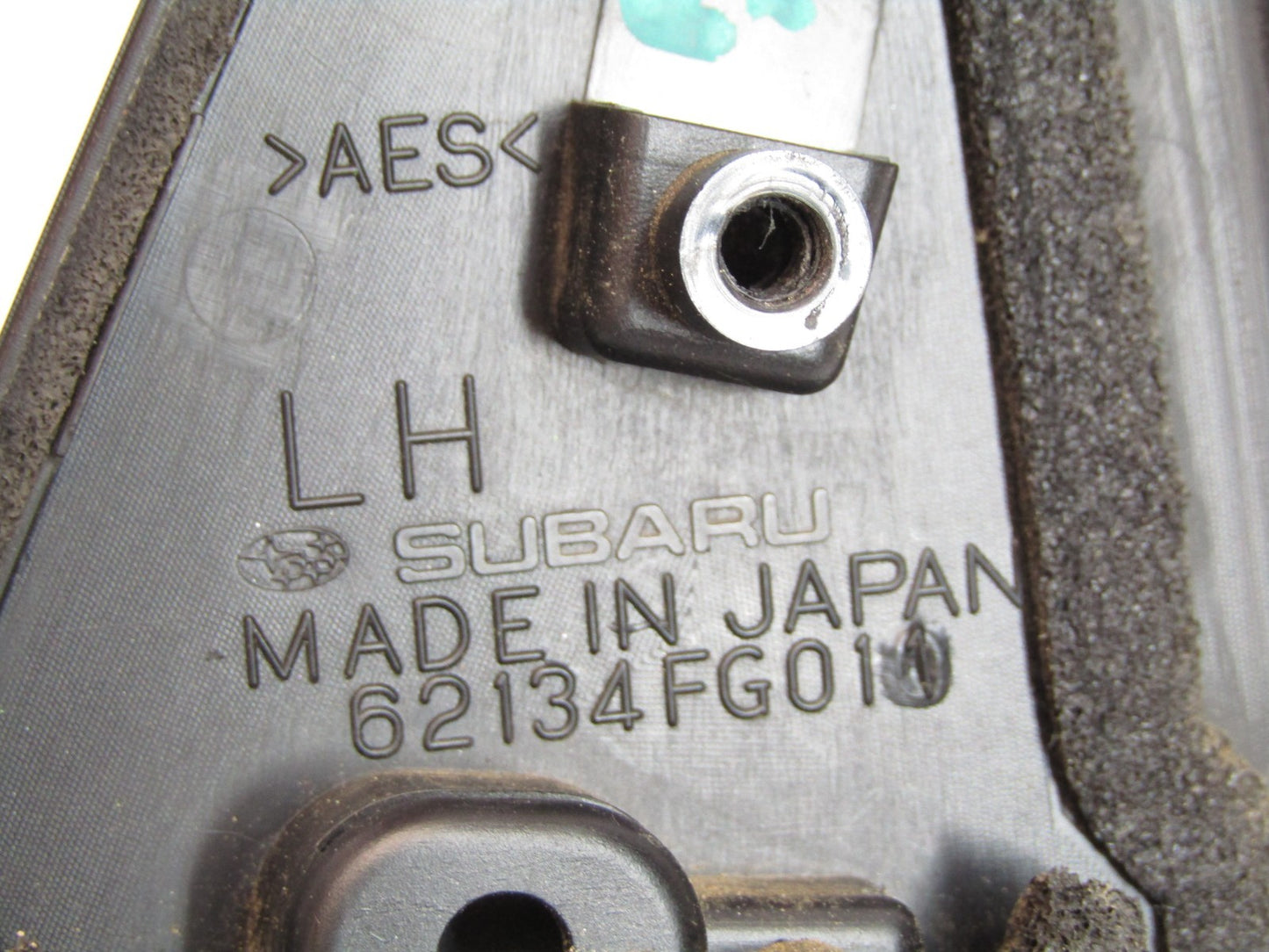 2008-2010 Subaru Impreza Rear Left Door Exterior Gusset 62134FG011 Trim OEM